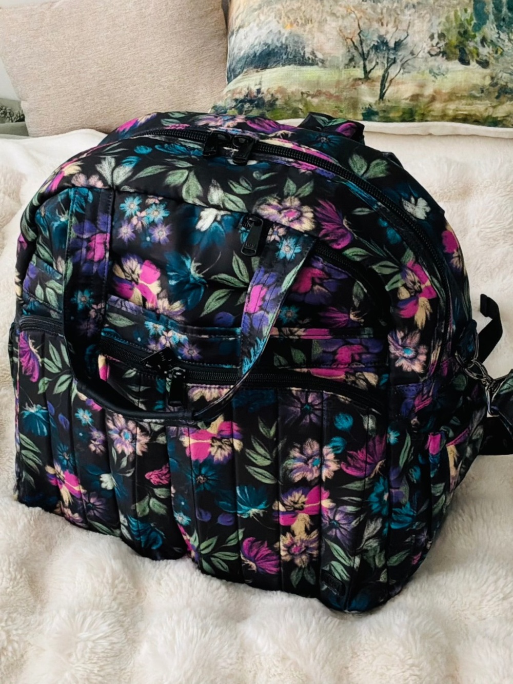 Lug Boxer Convertible Backpack Duffel Bag - Bloom Black Floral